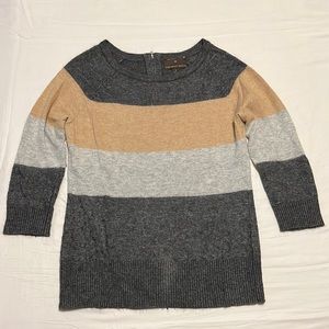 Fenn Wright Manson Angora 3/4 arm striped small sweater